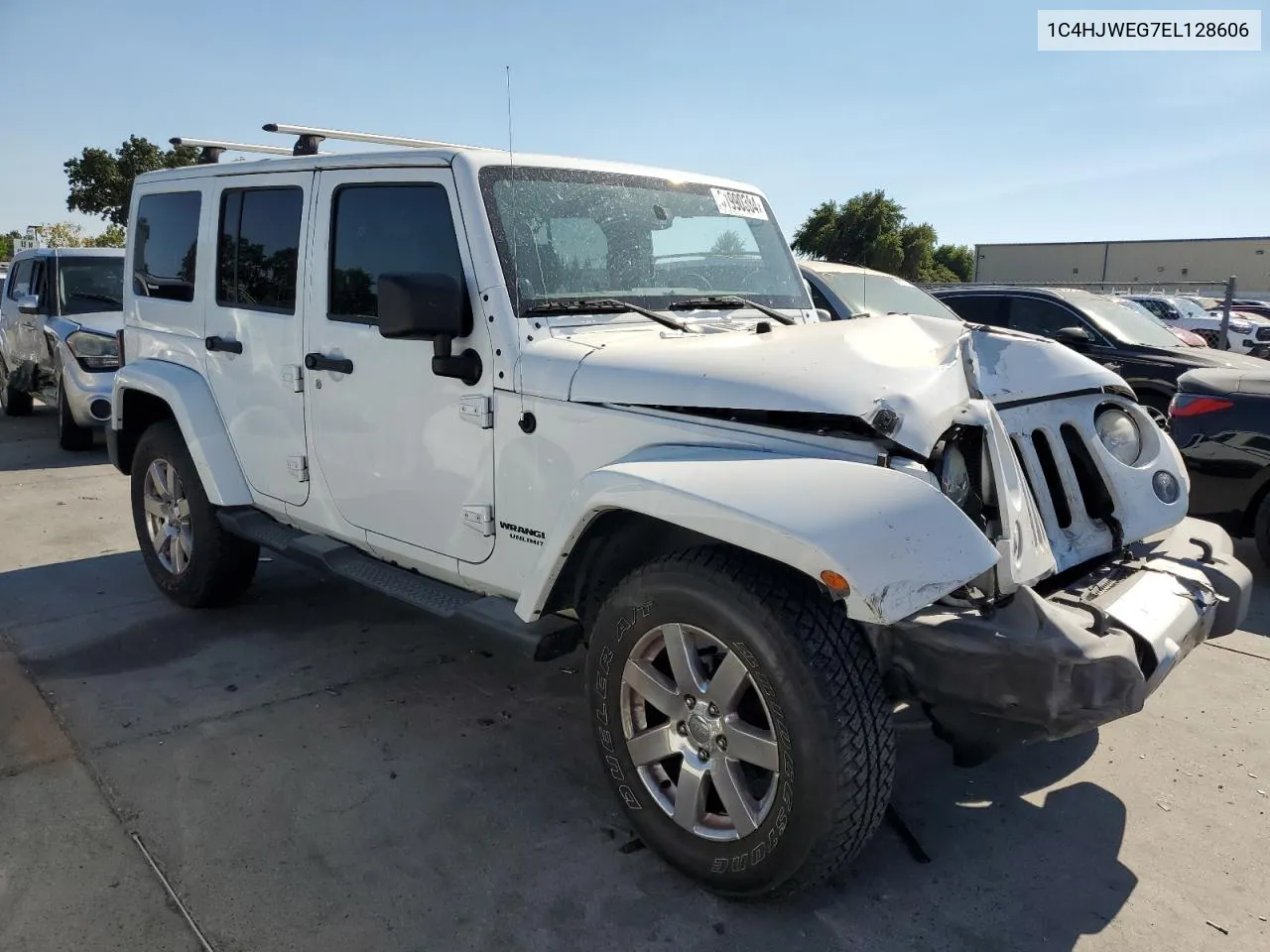 2014 Jeep Wrangler Unlimited Sahara VIN: 1C4HJWEG7EL128606 Lot: 61990384