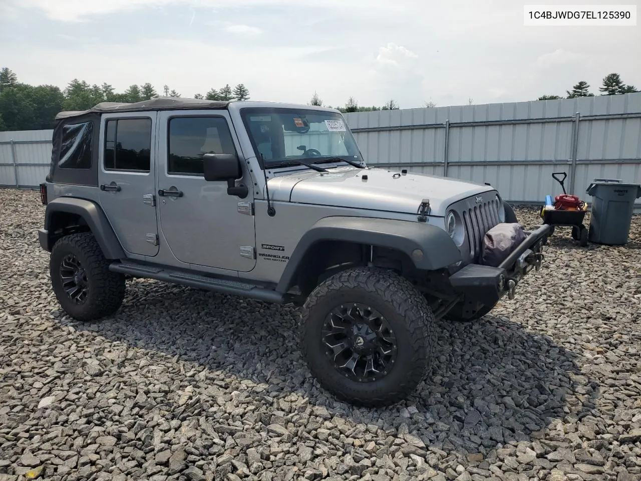 2014 Jeep Wrangler Unlimited Sport VIN: 1C4BJWDG7EL125390 Lot: 62225724