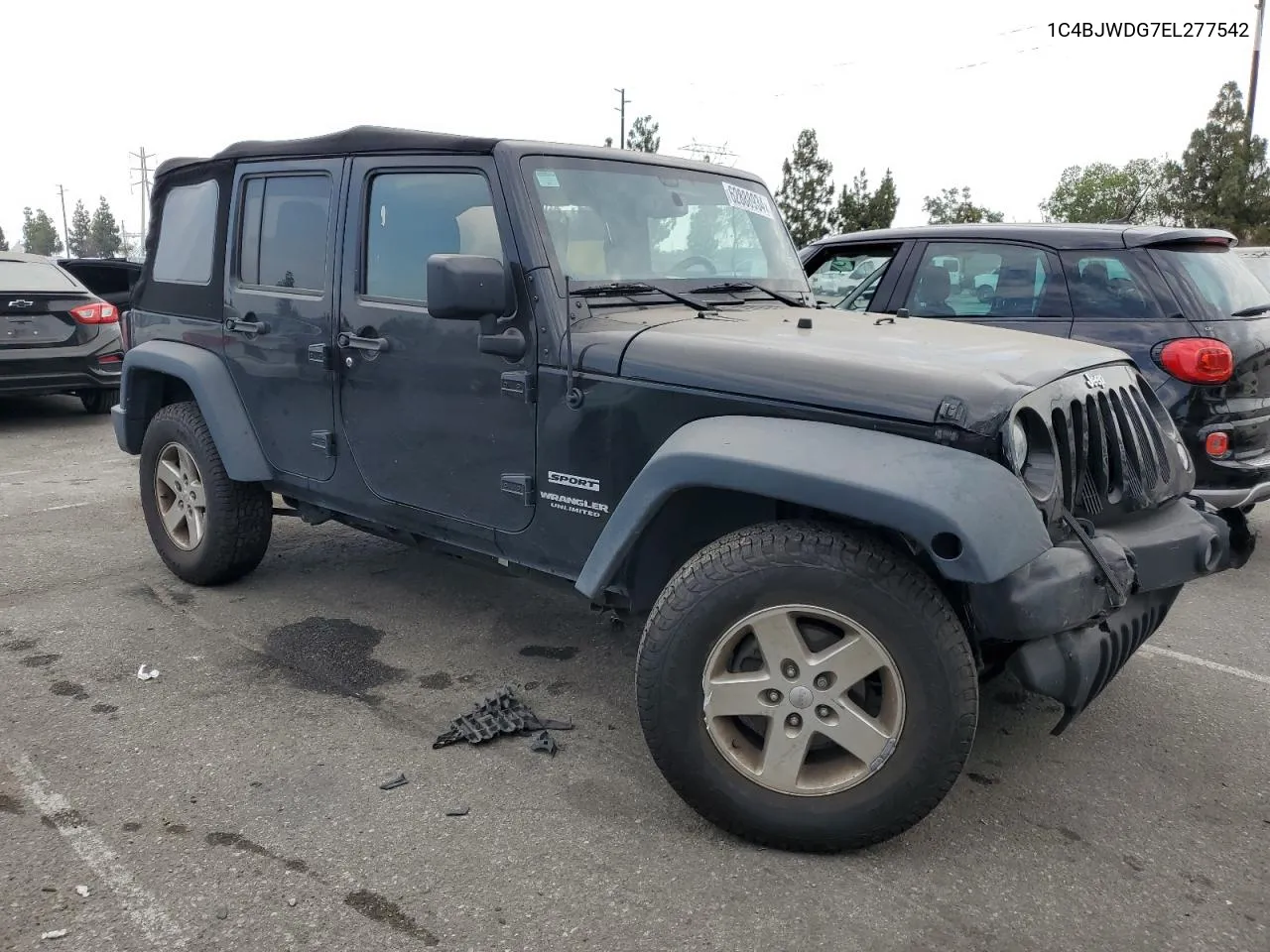 1C4BJWDG7EL277542 2014 Jeep Wrangler Unlimited Sport