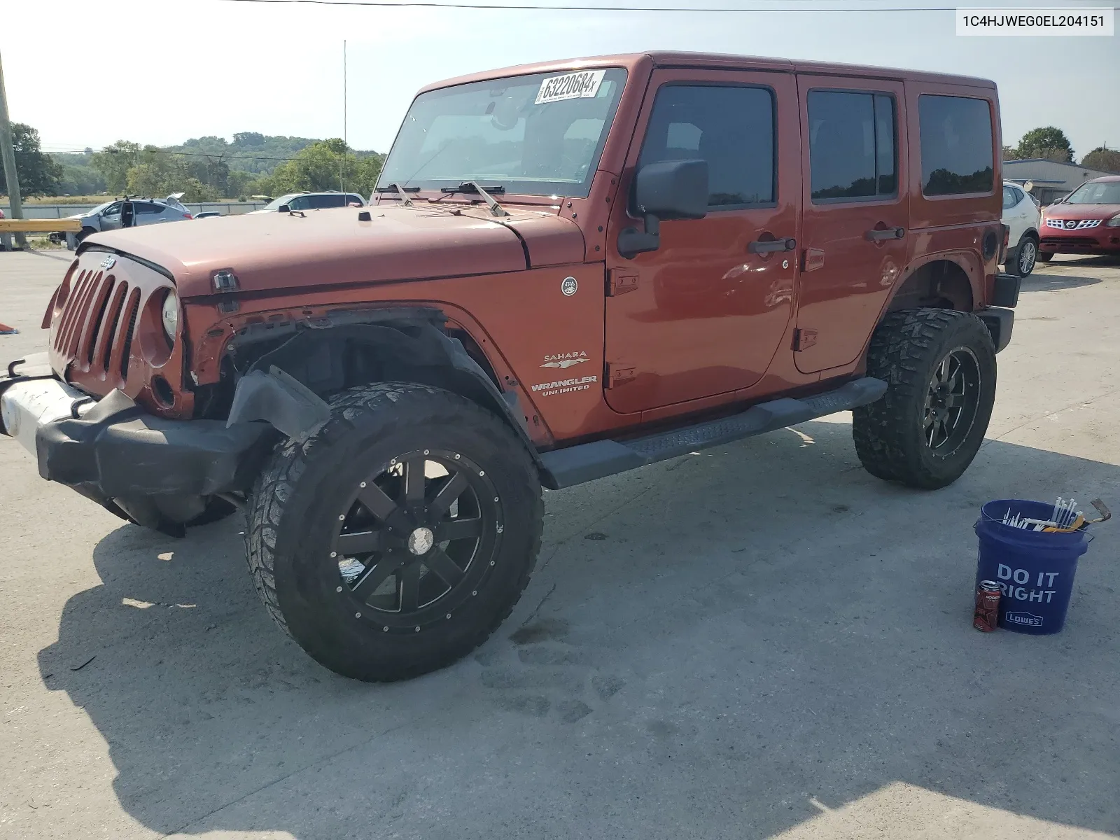 2014 Jeep Wrangler Unlimited Sahara VIN: 1C4HJWEG0EL204151 Lot: 63220684