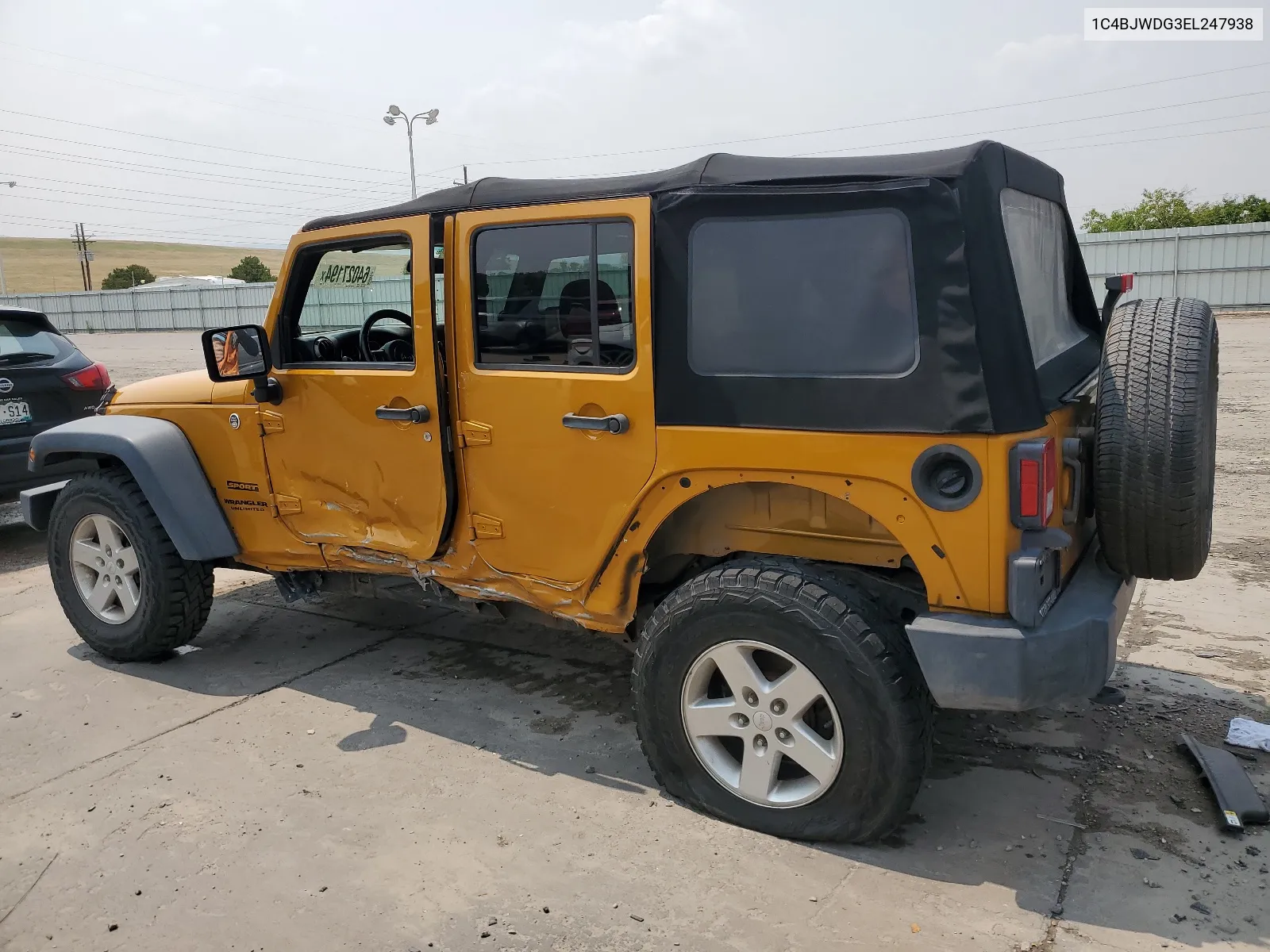 1C4BJWDG3EL247938 2014 Jeep Wrangler Unlimited Sport