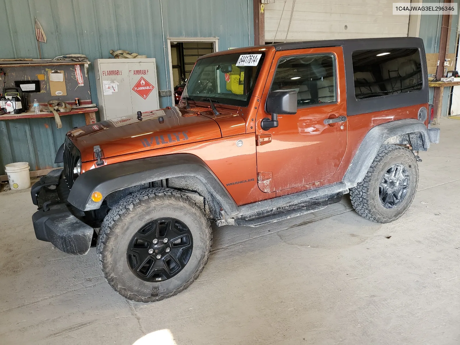 2014 Jeep Wrangler Sport VIN: 1C4AJWAG3EL296346 Lot: 64417614