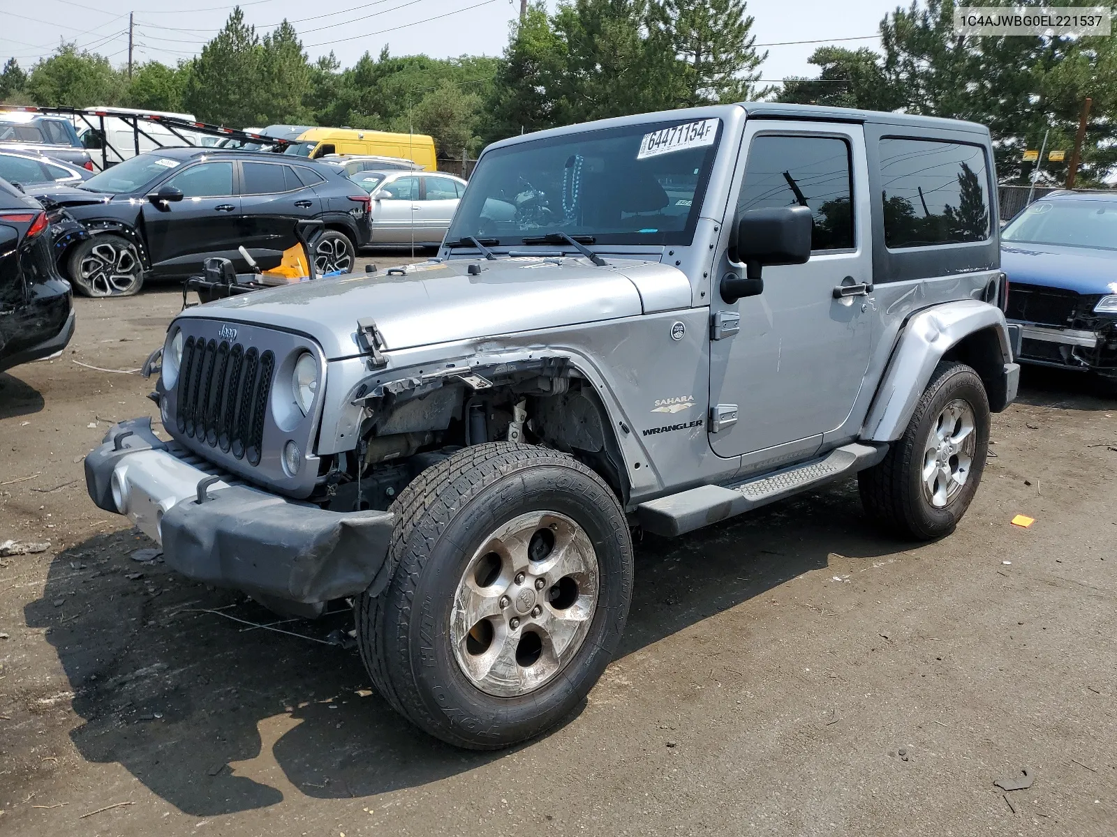 1C4AJWBG0EL221537 2014 Jeep Wrangler Sahara