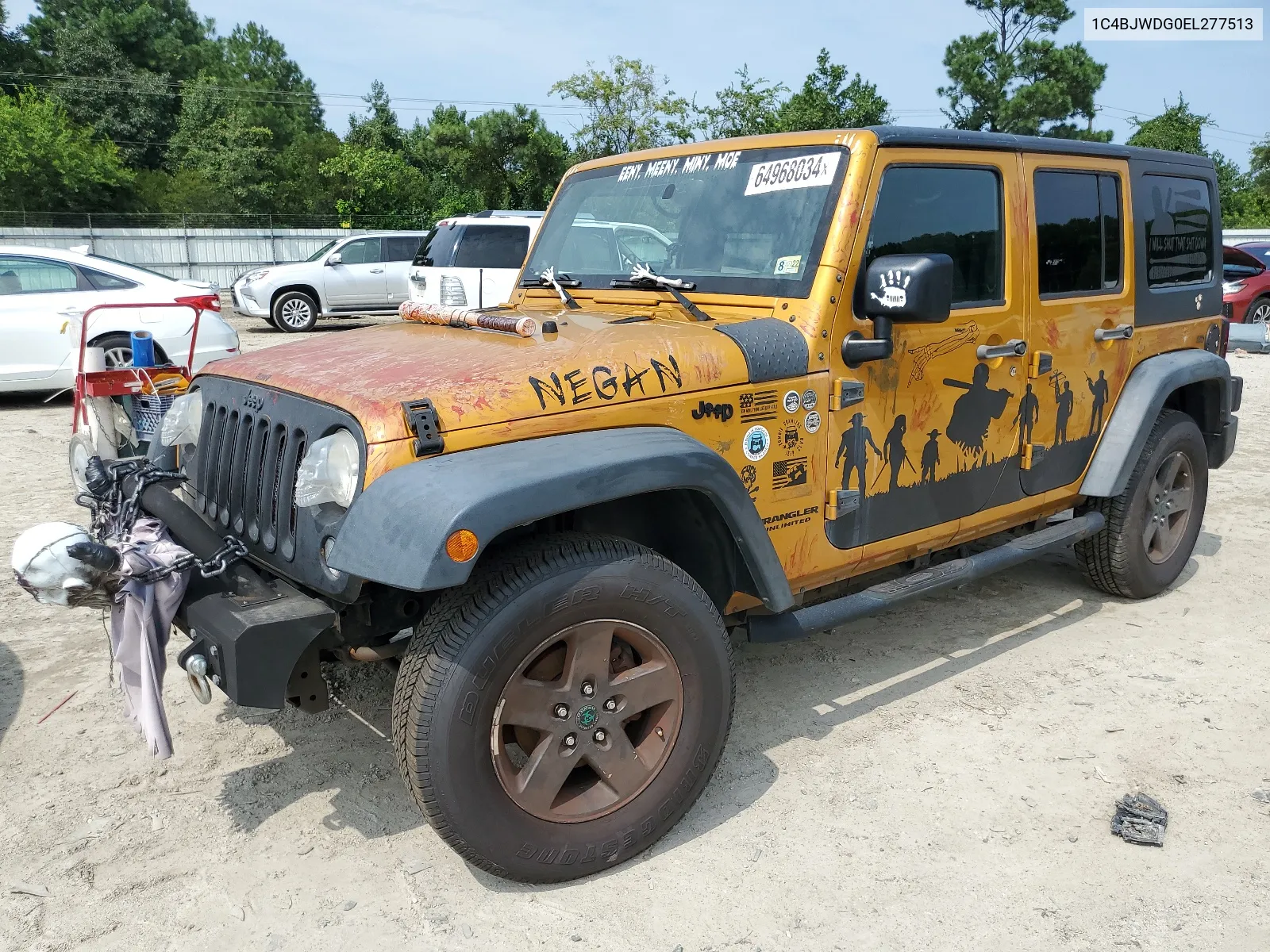 2014 Jeep Wrangler Unlimited Sport VIN: 1C4BJWDG0EL277513 Lot: 64968034