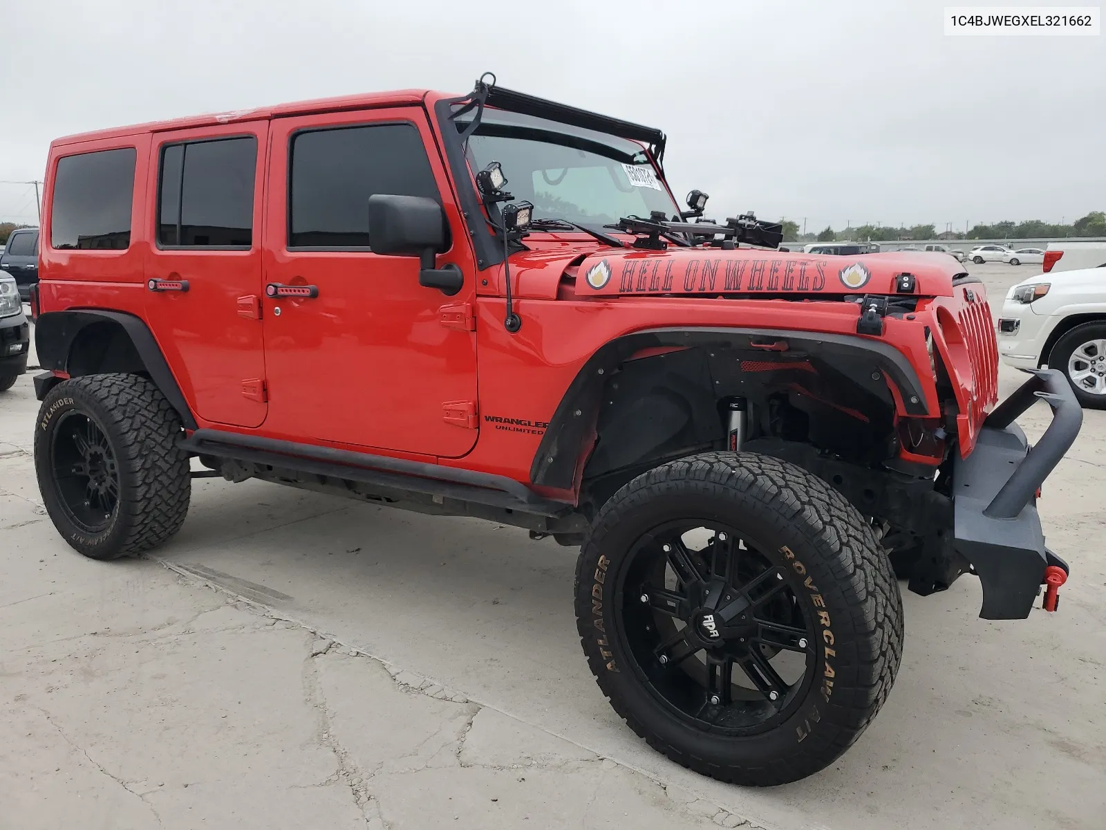 2014 Jeep Wrangler Unlimited Sahara VIN: 1C4BJWEGXEL321662 Lot: 65010724