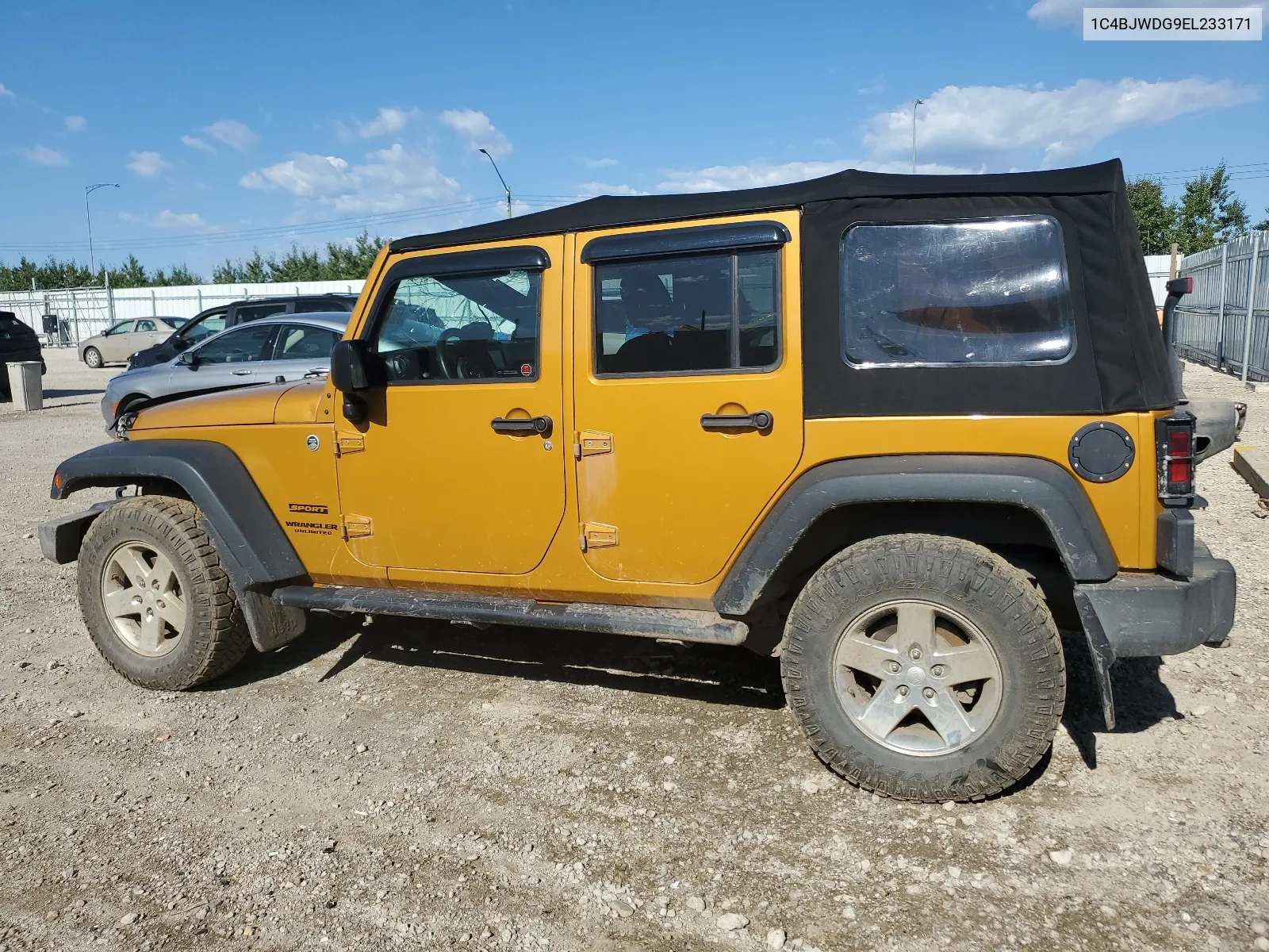 2014 Jeep Wrangler Unlimited Sport VIN: 1C4BJWDG9EL233171 Lot: 65248894