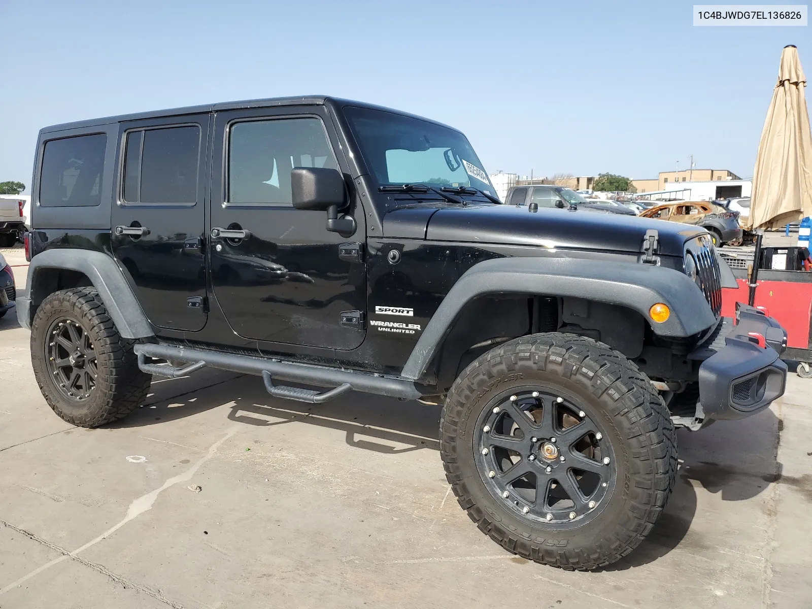 1C4BJWDG7EL136826 2014 Jeep Wrangler Unlimited Sport