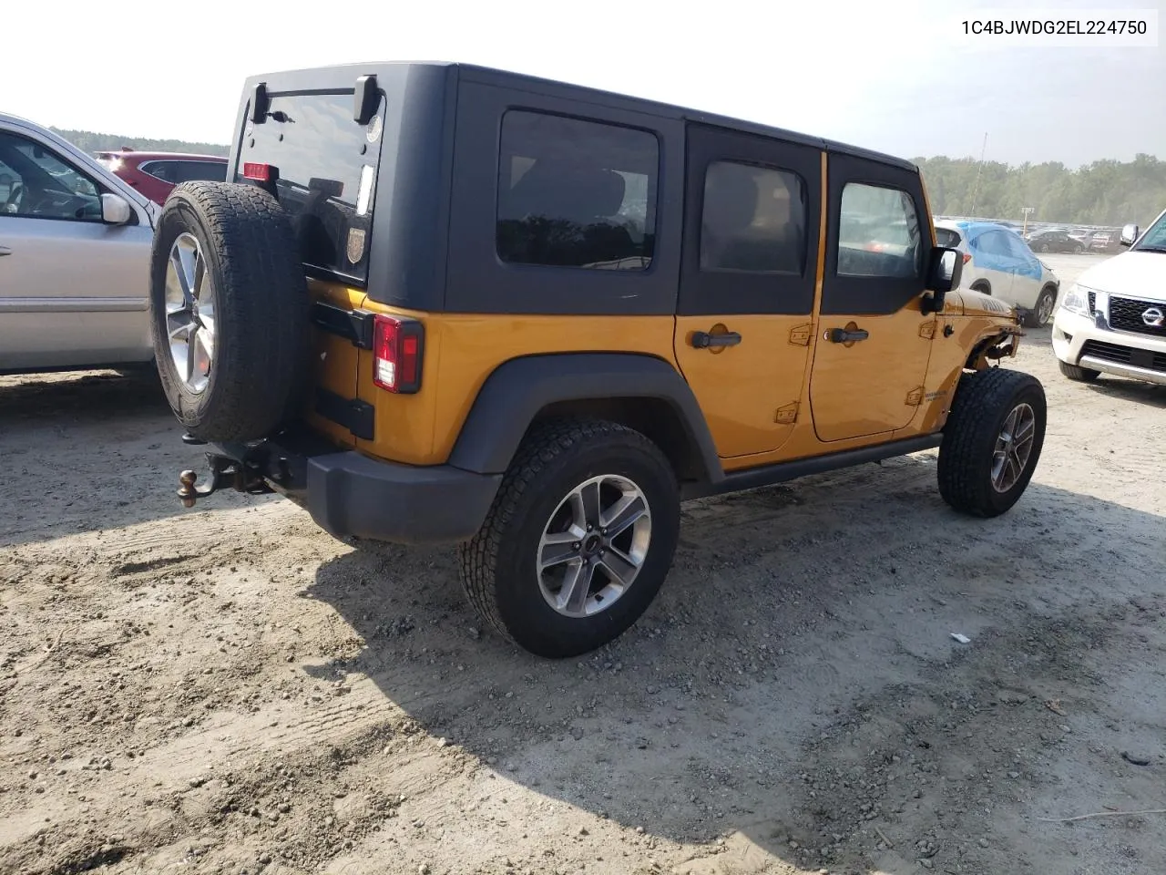 1C4BJWDG2EL224750 2014 Jeep Wrangler Unlimited Sport