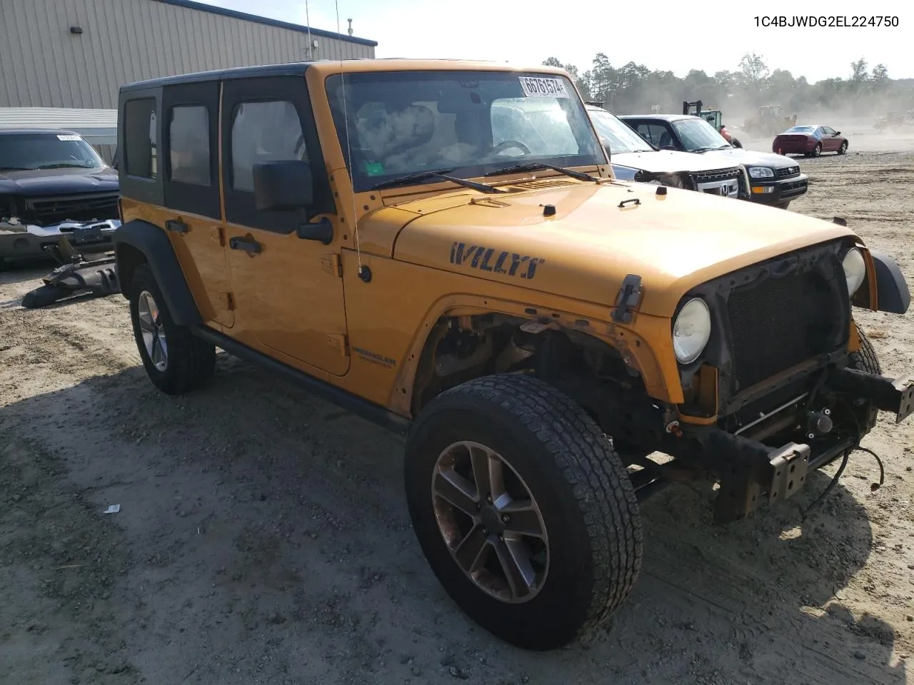 1C4BJWDG2EL224750 2014 Jeep Wrangler Unlimited Sport