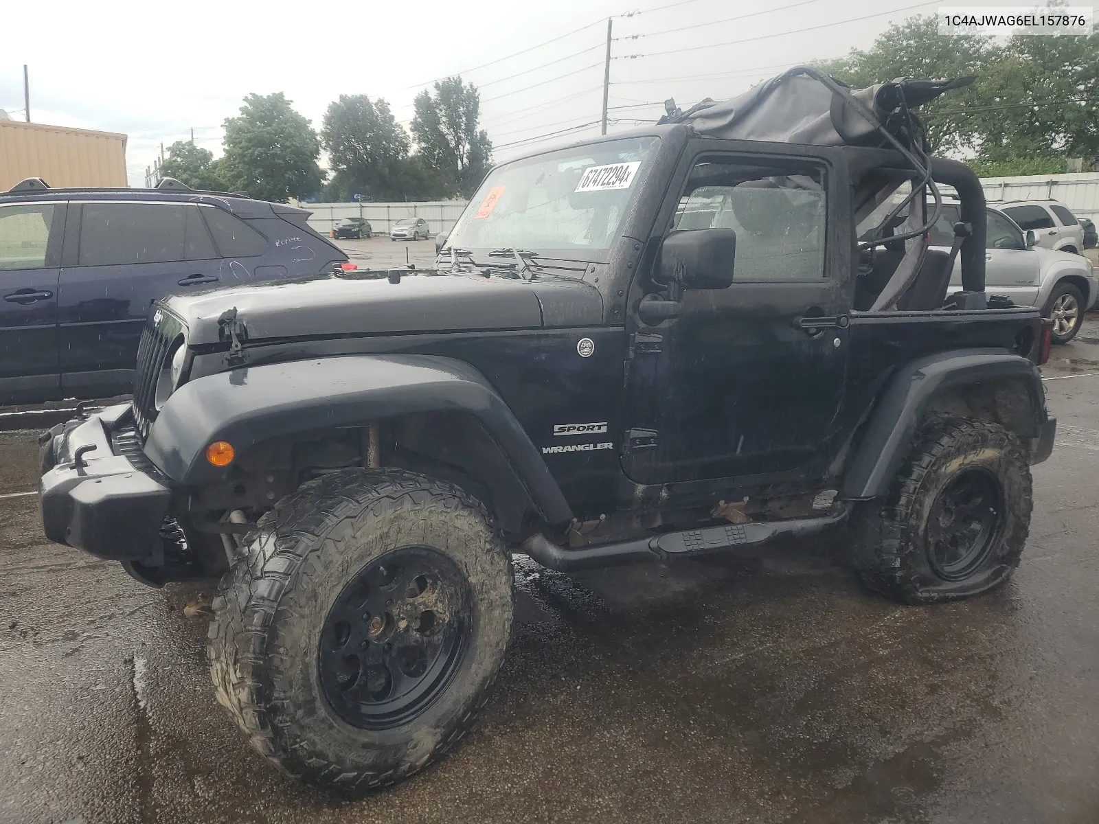 2014 Jeep Wrangler Sport VIN: 1C4AJWAG6EL157876 Lot: 67472294