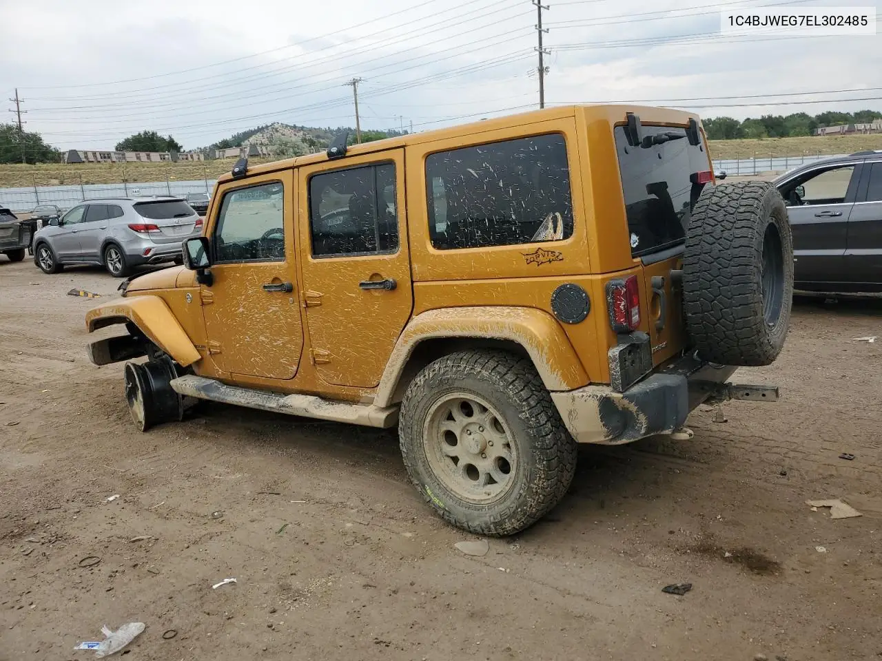 2014 Jeep Wrangler Unlimited Sahara VIN: 1C4BJWEG7EL302485 Lot: 68970305