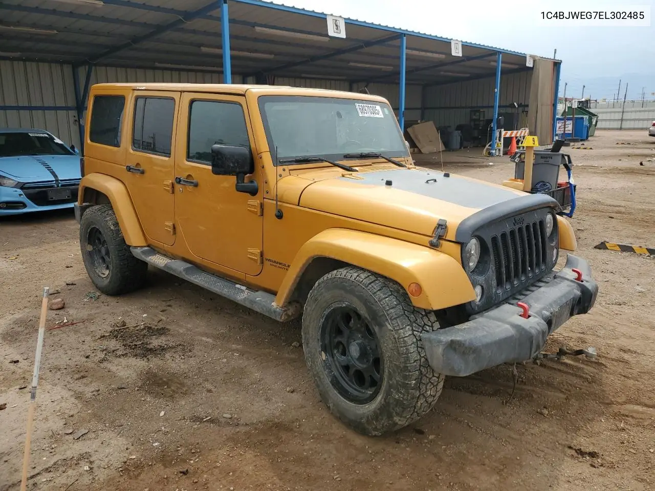 2014 Jeep Wrangler Unlimited Sahara VIN: 1C4BJWEG7EL302485 Lot: 68970305