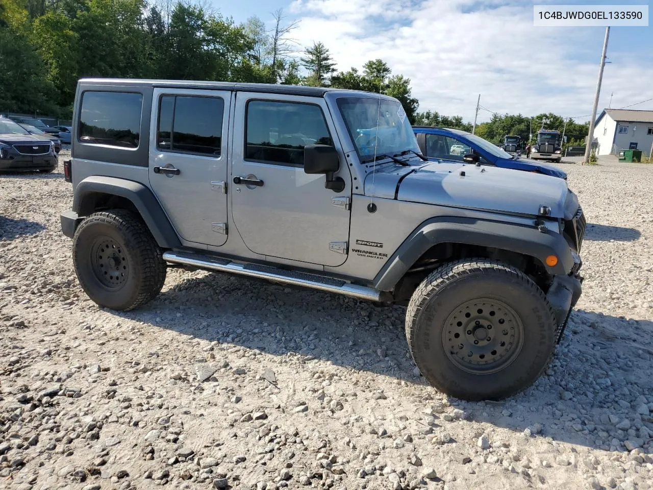 2014 Jeep Wrangler Unlimited Sport VIN: 1C4BJWDG0EL133590 Lot: 69413054