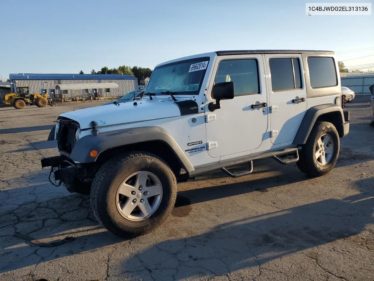 2014 Jeep Wrangler Unlimited Sport VIN: 1C4BJWDG2EL313136 Lot: 69662014