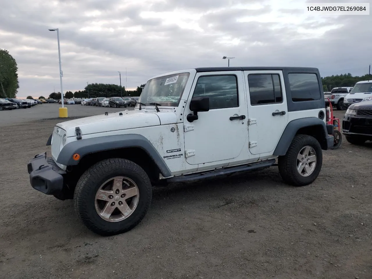 1C4BJWDG7EL269084 2014 Jeep Wrangler Unlimited Sport