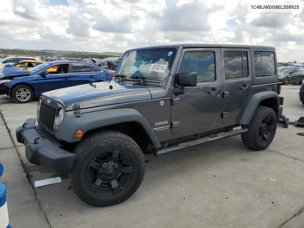 1C4BJWDG8EL208925 2014 Jeep Wrangler Unlimited Sport