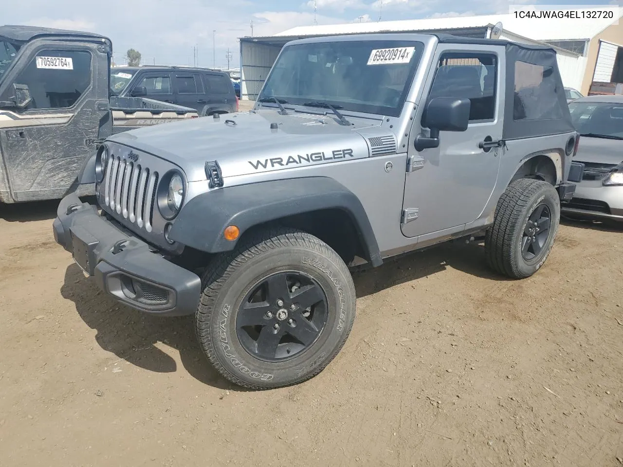 2014 Jeep Wrangler Sport VIN: 1C4AJWAG4EL132720 Lot: 69920914