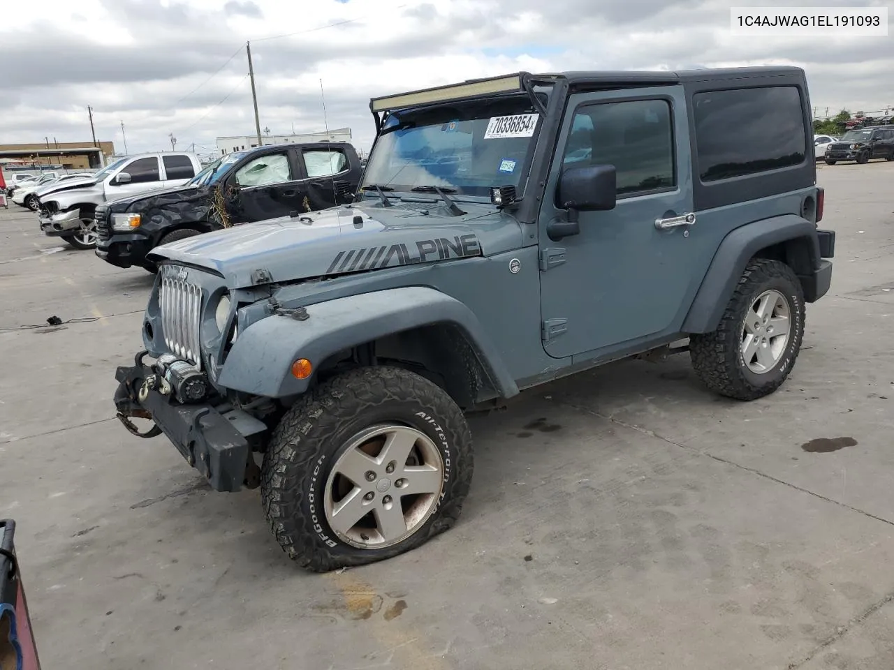 2014 Jeep Wrangler Sport VIN: 1C4AJWAG1EL191093 Lot: 70336854