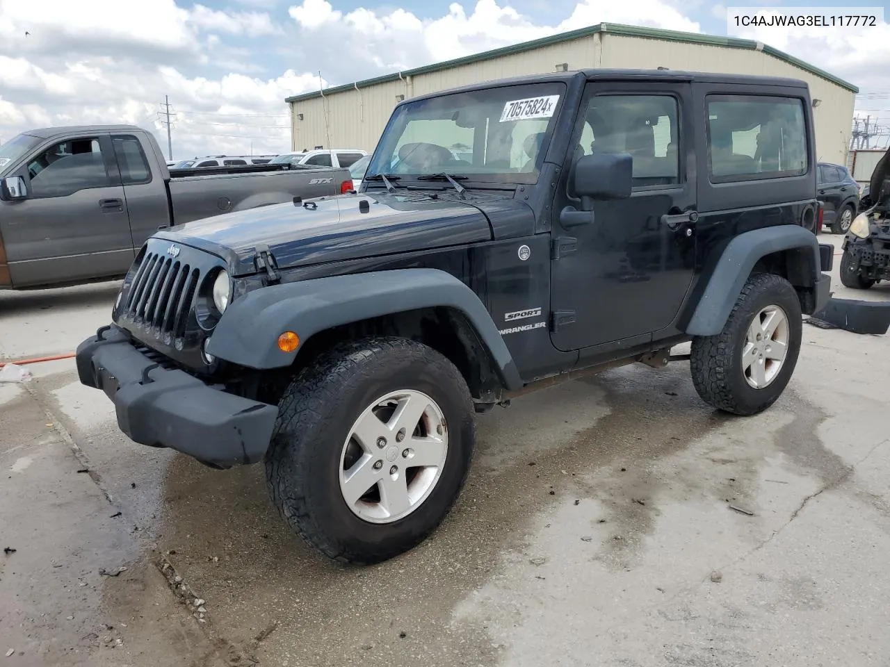 2014 Jeep Wrangler Sport VIN: 1C4AJWAG3EL117772 Lot: 70575824