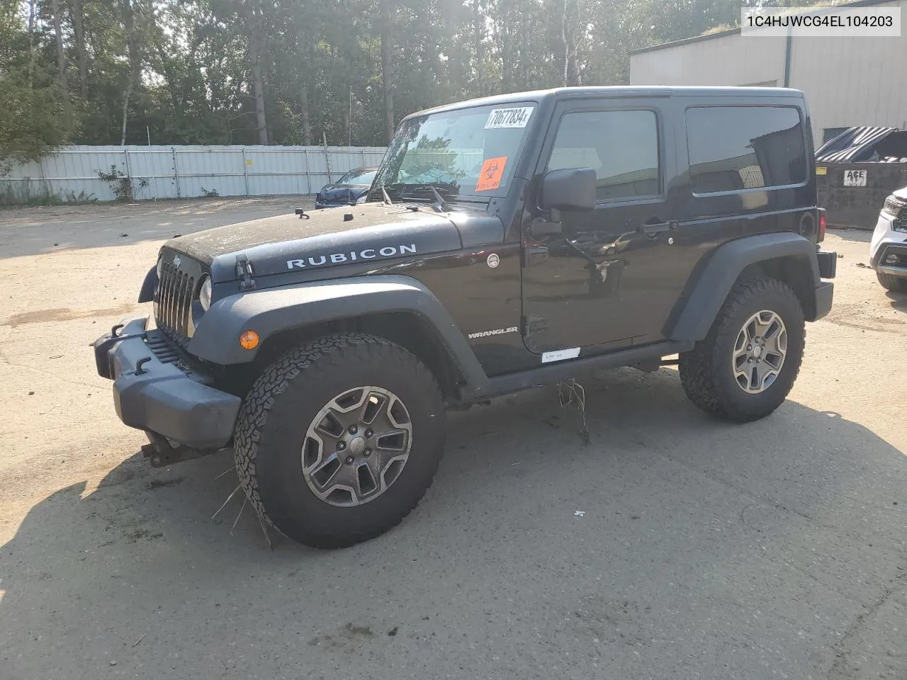 2014 Jeep Wrangler Rubicon VIN: 1C4HJWCG4EL104203 Lot: 70677834