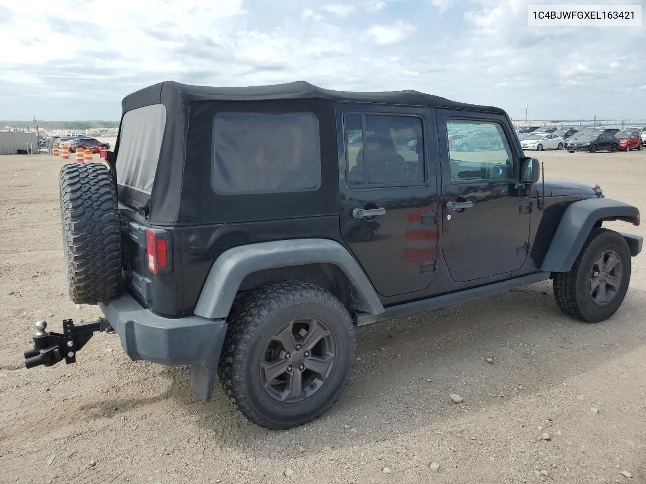 1C4BJWFGXEL163421 2014 Jeep Wrangler Unlimited Rubicon