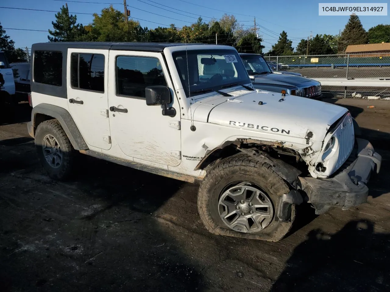 2014 Jeep Wrangler Unlimited Rubicon VIN: 1C4BJWFG9EL314927 Lot: 71057284