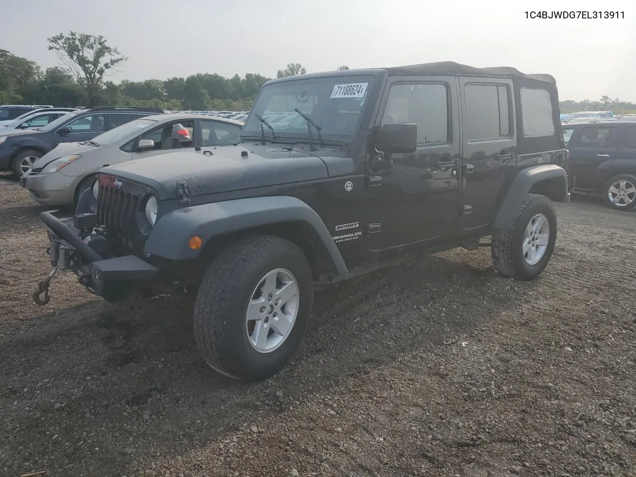 1C4BJWDG7EL313911 2014 Jeep Wrangler Unlimited Sport