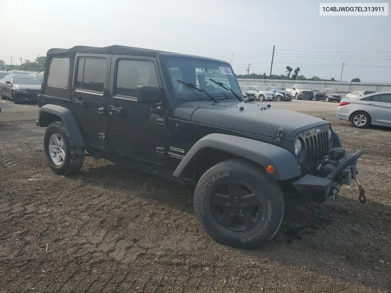 1C4BJWDG7EL313911 2014 Jeep Wrangler Unlimited Sport