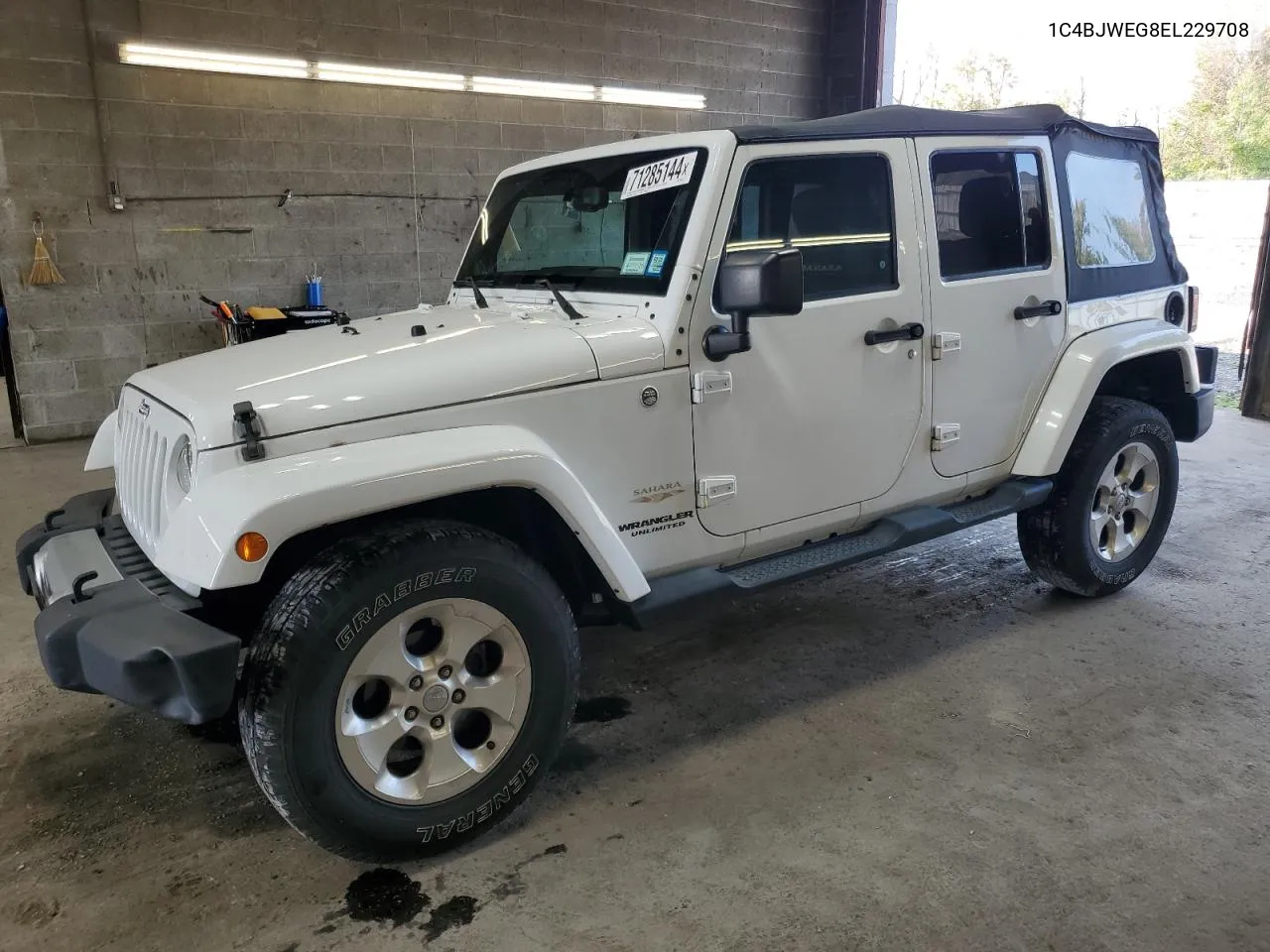 2014 Jeep Wrangler Unlimited Sahara VIN: 1C4BJWEG8EL229708 Lot: 71285144