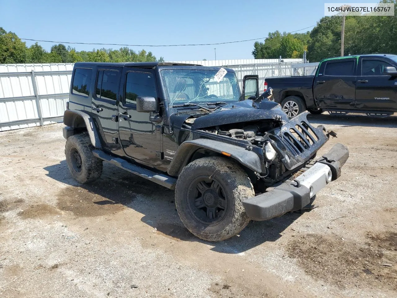 2014 Jeep Wrangler Unlimited Sahara VIN: 1C4HJWEG7EL165767 Lot: 72132134