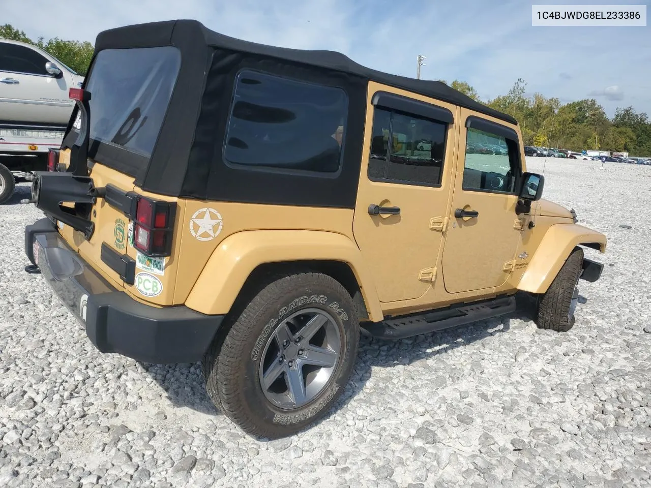 2014 Jeep Wrangler Unlimited Sport VIN: 1C4BJWDG8EL233386 Lot: 72361904