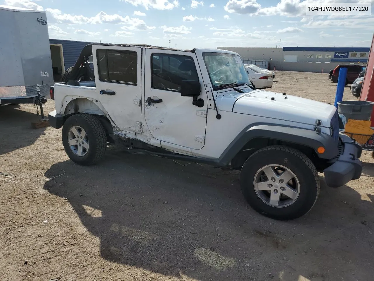 1C4HJWDG8EL177220 2014 Jeep Wrangler Unlimited Sport