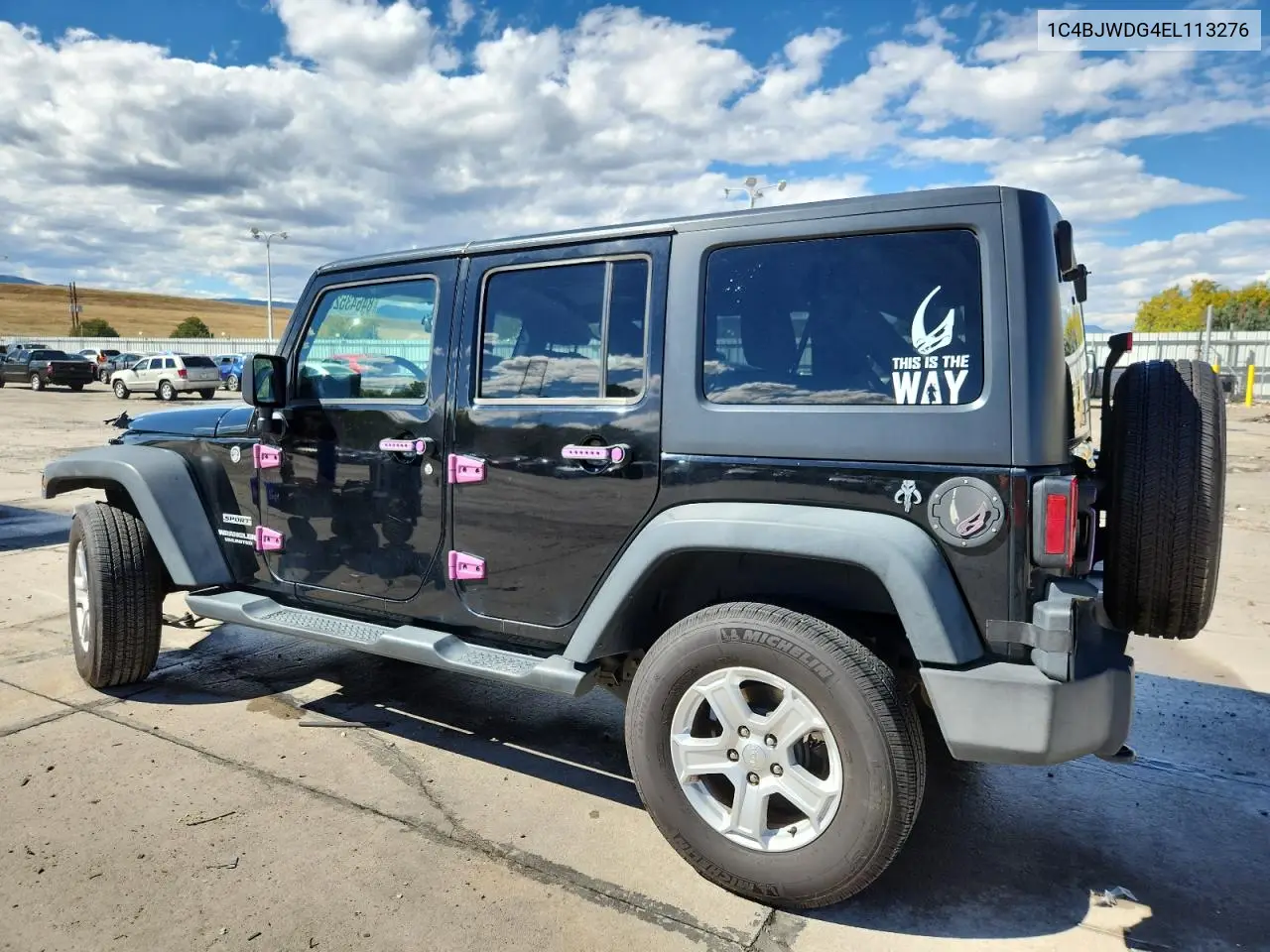 1C4BJWDG4EL113276 2014 Jeep Wrangler Unlimited Sport