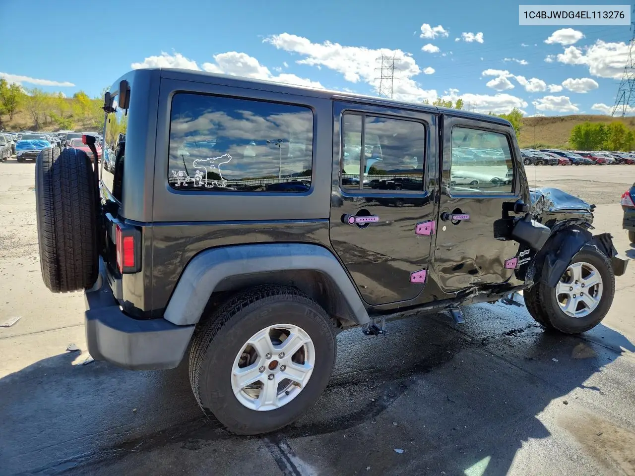 1C4BJWDG4EL113276 2014 Jeep Wrangler Unlimited Sport