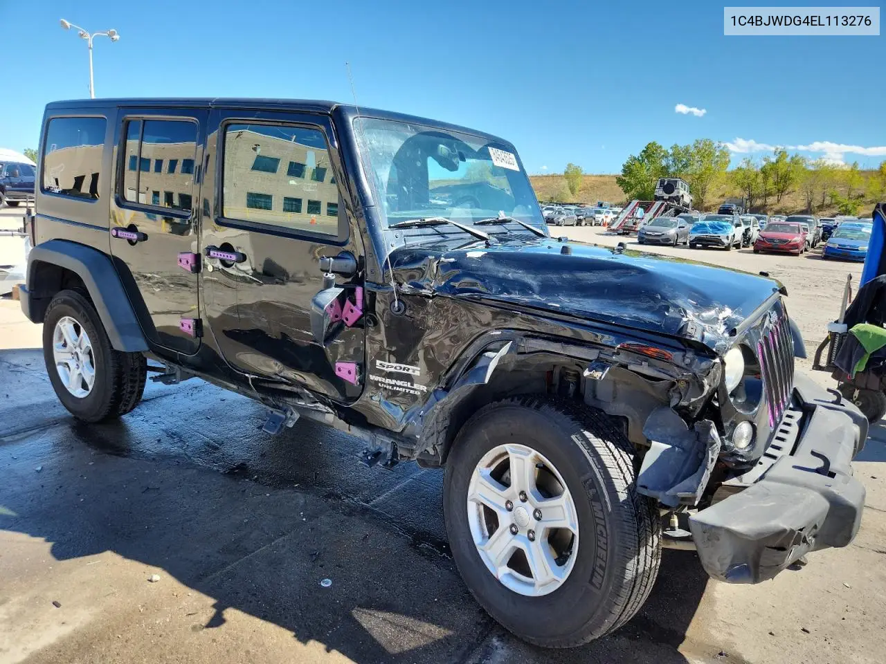 1C4BJWDG4EL113276 2014 Jeep Wrangler Unlimited Sport