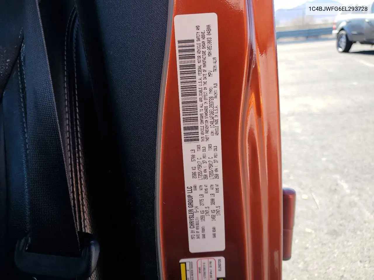 1C4BJWFG6EL293728 2014 Jeep Wrangler Unlimited Rubicon