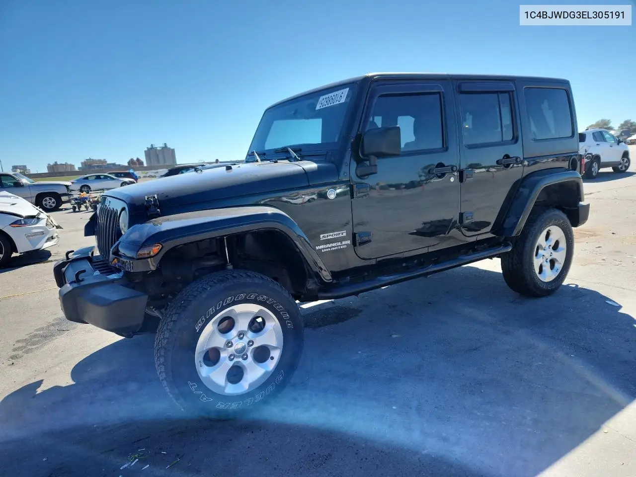 1C4BJWDG3EL305191 2014 Jeep Wrangler Unlimited Sport