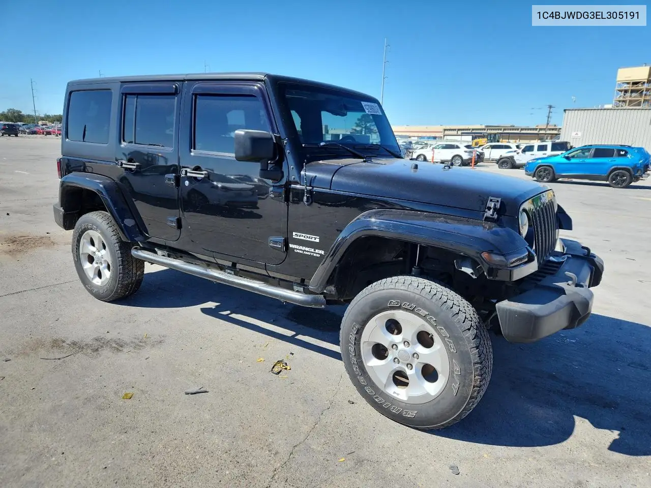 1C4BJWDG3EL305191 2014 Jeep Wrangler Unlimited Sport
