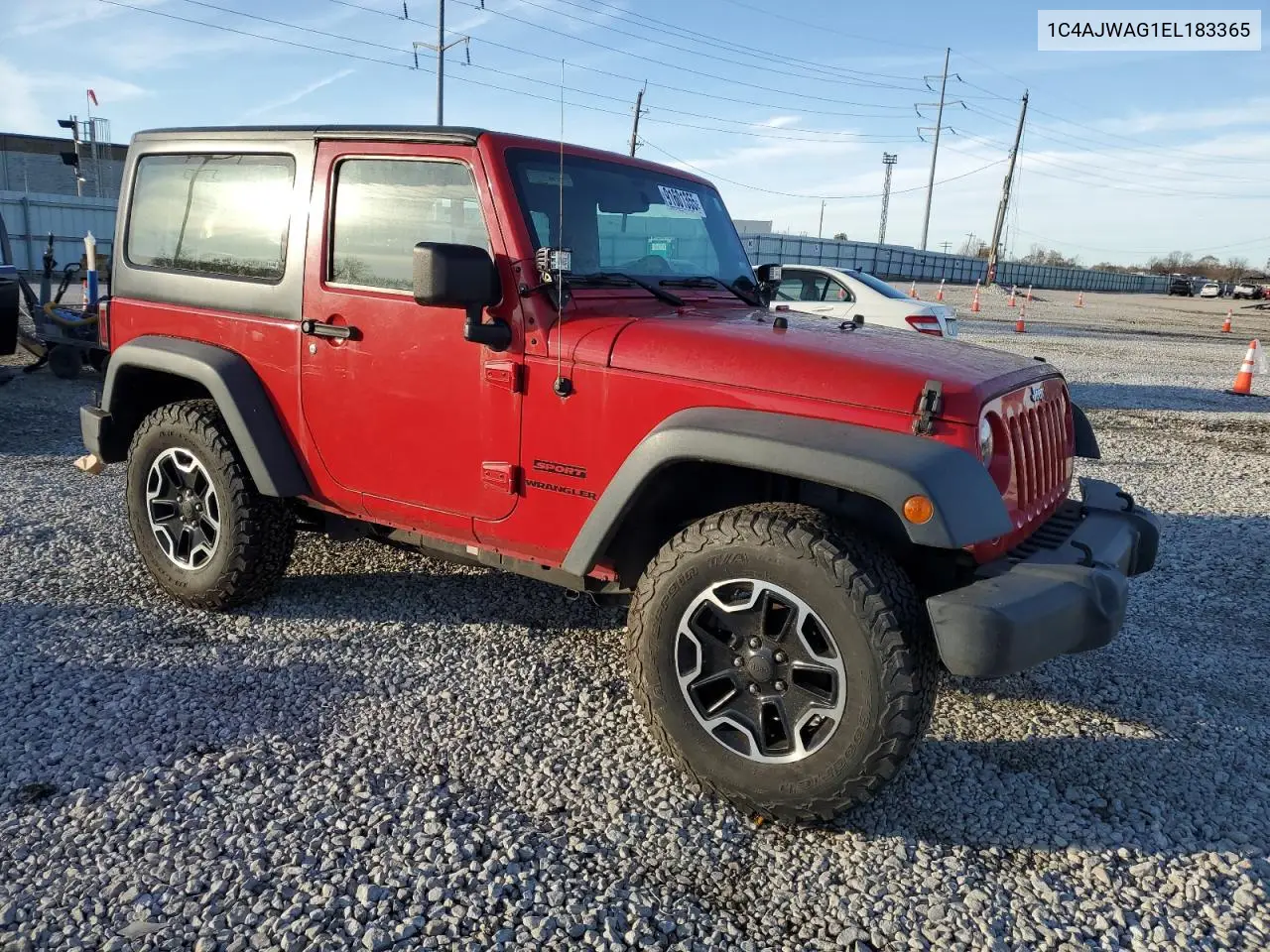 1C4AJWAG1EL183365 2014 Jeep Wrangler Sport