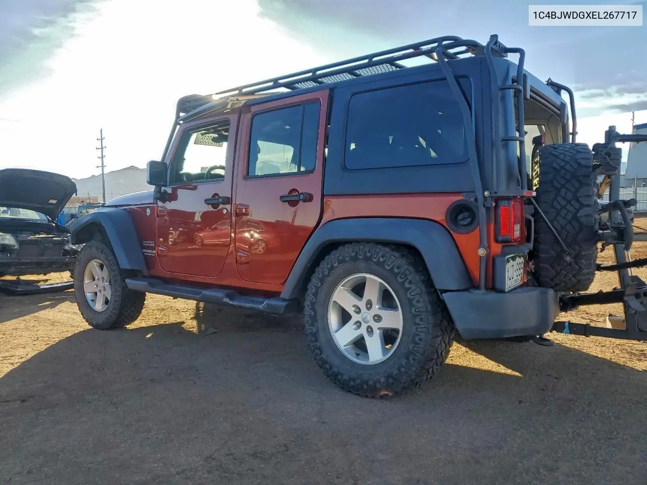 1C4BJWDGXEL267717 2014 Jeep Wrangler Unlimited Sport