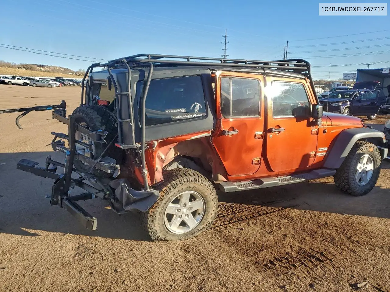 1C4BJWDGXEL267717 2014 Jeep Wrangler Unlimited Sport