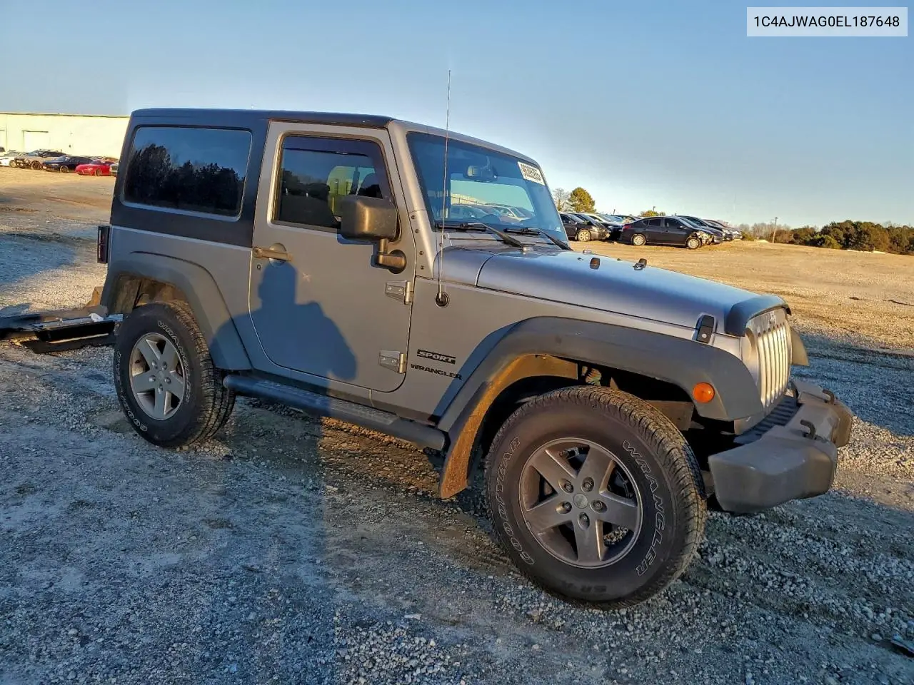 1C4AJWAG0EL187648 2014 Jeep Wrangler Sport