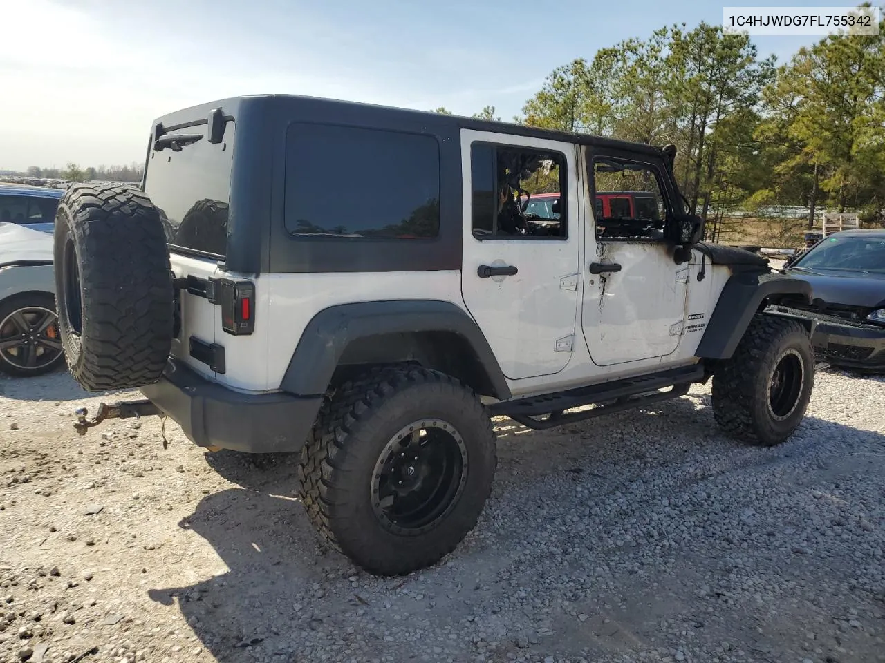 2015 Jeep Wrangler Unlimited Sport VIN: 1C4HJWDG7FL755342 Lot: 40900834