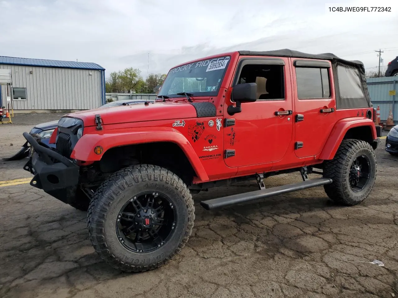 2015 Jeep Wrangler Unlimited Sahara VIN: 1C4BJWEG9FL772342 Lot: 50892854