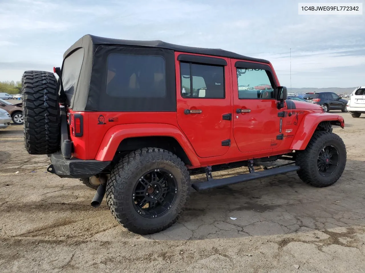 2015 Jeep Wrangler Unlimited Sahara VIN: 1C4BJWEG9FL772342 Lot: 50892854