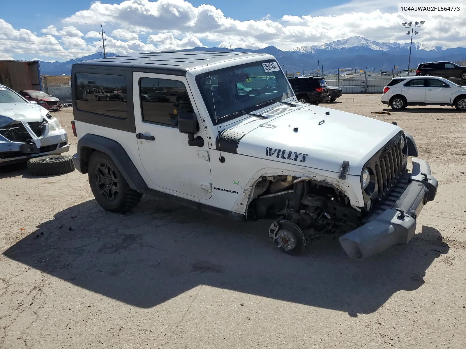 2015 Jeep Wrangler Sport VIN: 1C4AJWAG2FL564773 Lot: 53597404