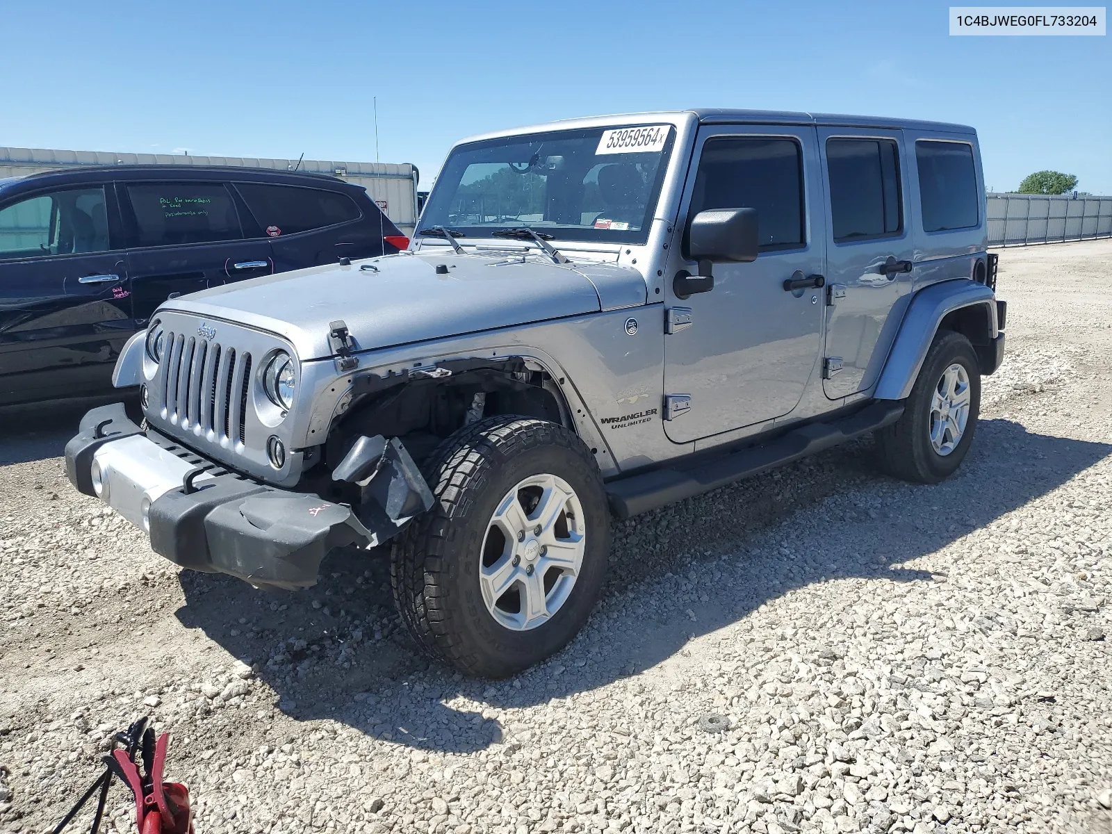 2015 Jeep Wrangler Unlimited Sahara VIN: 1C4BJWEG0FL733204 Lot: 53959564