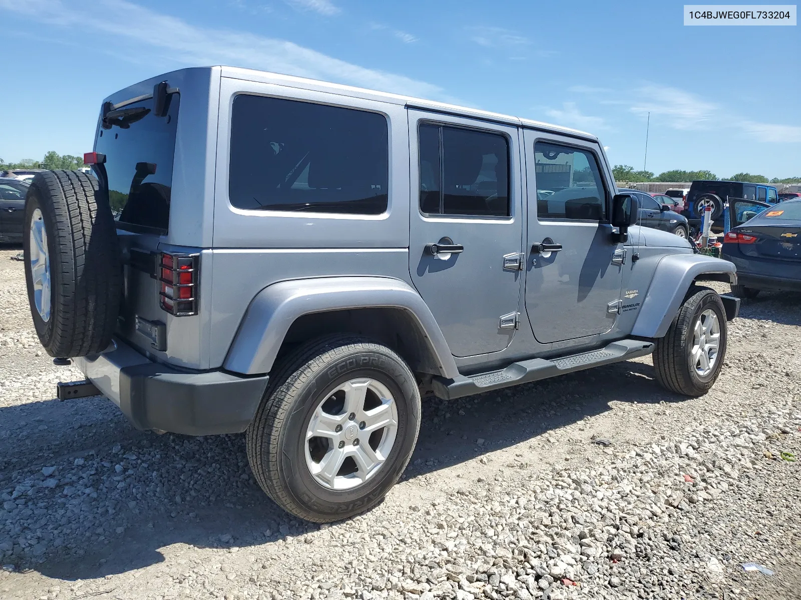 2015 Jeep Wrangler Unlimited Sahara VIN: 1C4BJWEG0FL733204 Lot: 53959564