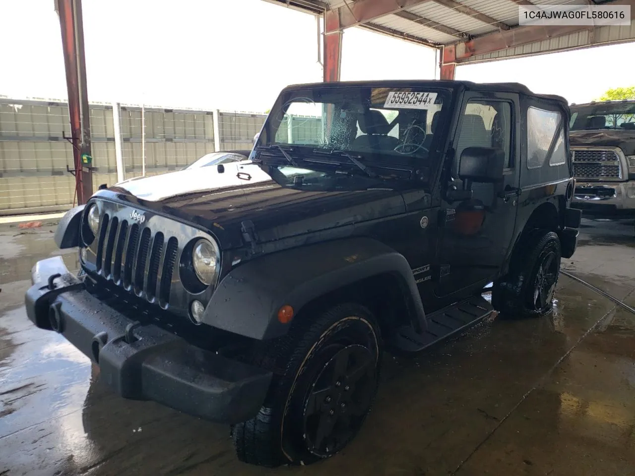 2015 Jeep Wrangler Sport VIN: 1C4AJWAG0FL580616 Lot: 55952544