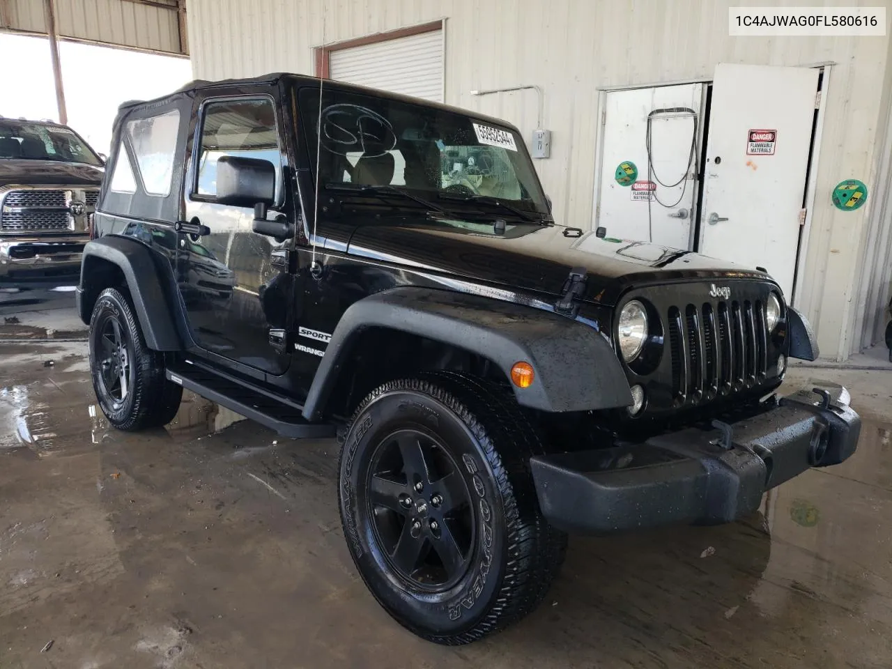 2015 Jeep Wrangler Sport VIN: 1C4AJWAG0FL580616 Lot: 55952544